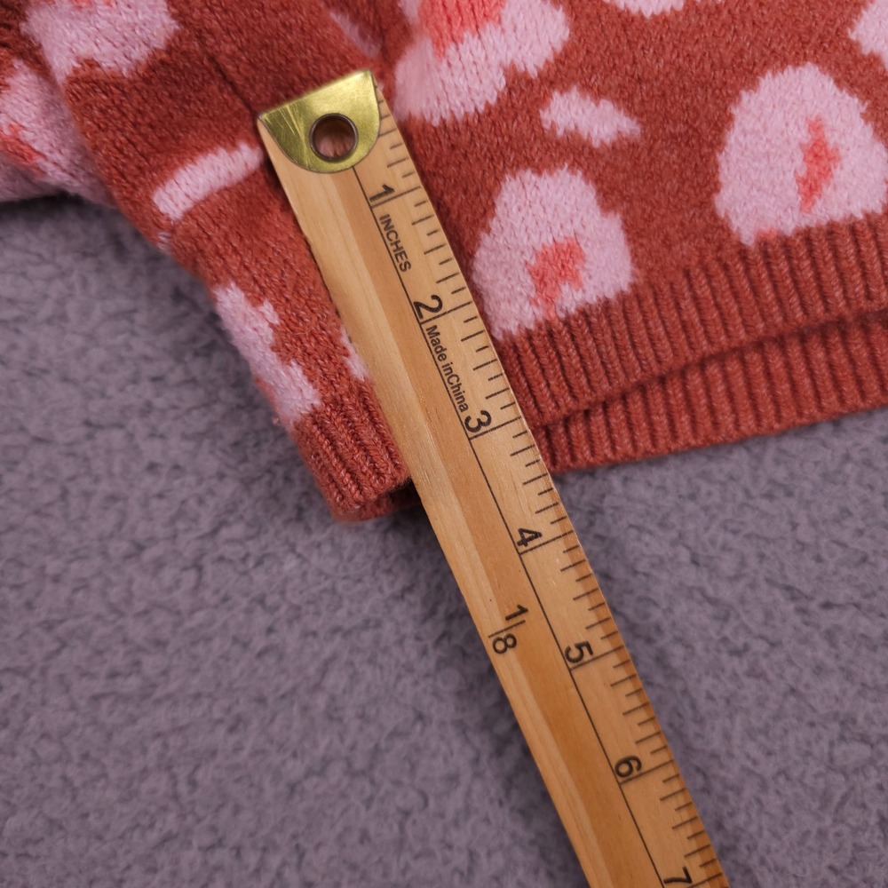 UGG Knit Shorts Womens XS Orange Pink Leopard Shaina Pull On - Picture 9 of 12